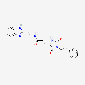 N-[2-(1H-benzimidazol-2-yl)ethyl]-3-[2,5-dioxo-1-(2-phenylethyl)imidazolidin-4-yl]propanamide