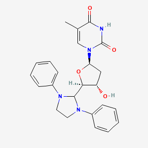 molecular formula C24H26N4O4 B1493366 5'-Deoxy-5'-(1,3-diphenyl-2-imidazolidinyl)thymidine 