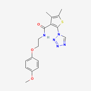 N-[2-(4-methoxyphenoxy)ethyl]-4,5-dimethyl-2-(1H-tetrazol-1-yl)thiophene-3-carboxamide