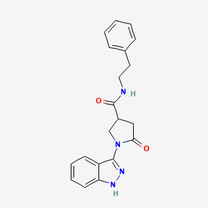 molecular formula C20H20N4O2 B14933672 1-(2H-indazol-3-yl)-5-oxo-N-(2-phenylethyl)pyrrolidine-3-carboxamide 