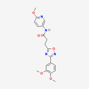 molecular formula C19H20N4O5 B14933678 3-[3-(3,4-dimethoxyphenyl)-1,2,4-oxadiazol-5-yl]-N-(6-methoxypyridin-3-yl)propanamide 