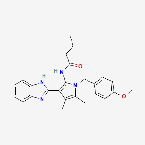 N-[3-(1H-benzimidazol-2-yl)-1-(4-methoxybenzyl)-4,5-dimethyl-1H-pyrrol-2-yl]butanamide