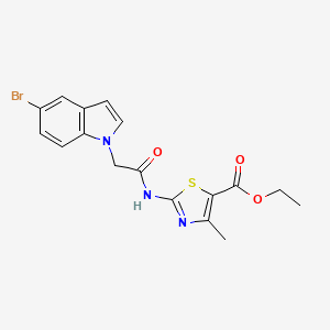 molecular formula C17H16BrN3O3S B14933700 ethyl 2-{[(5-bromo-1H-indol-1-yl)acetyl]amino}-4-methyl-1,3-thiazole-5-carboxylate 