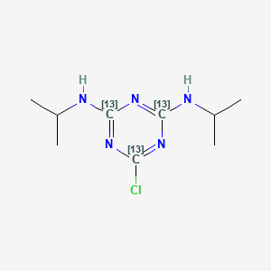 molecular formula C9H16ClN5 B1493371 Propazine (ring-13C3) CAS No. 446276-68-2