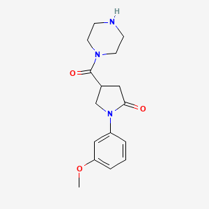 1-(3-Methoxyphenyl)-4-(piperazin-1-ylcarbonyl)pyrrolidin-2-one