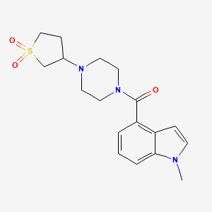 (4-(1,1-dioxidotetrahydrothiophen-3-yl)piperazin-1-yl)(1-methyl-1H-indol-4-yl)methanone