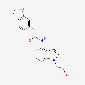 molecular formula C21H22N2O3 B14933770 2-(2,3-dihydro-1-benzofuran-6-yl)-N-[1-(2-methoxyethyl)-1H-indol-4-yl]acetamide 