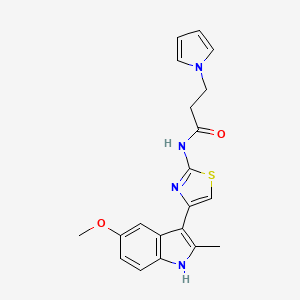 N-[4-(5-Methoxy-2-methyl-1H-indol-3-YL)-1,3-thiazol-2-YL]-3-(1H-pyrrol-1-YL)propanamide