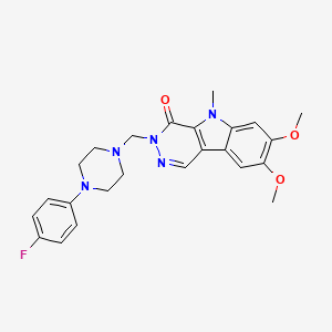 3-{[4-(4-fluorophenyl)piperazin-1-yl]methyl}-7,8-dimethoxy-5-methyl-3,5-dihydro-4H-pyridazino[4,5-b]indol-4-one