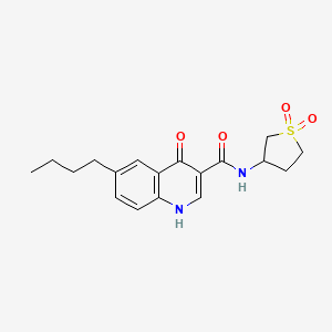 6-butyl-N-(1,1-dioxidotetrahydrothiophen-3-yl)-4-hydroxyquinoline-3-carboxamide