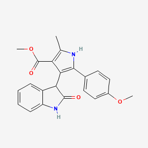 methyl 5-(4-methoxyphenyl)-2-methyl-4-(2-oxo-2,3-dihydro-1H-indol-3-yl)-1H-pyrrole-3-carboxylate