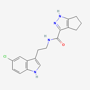 molecular formula C17H17ClN4O B14933846 N-[2-(5-chloro-1H-indol-3-yl)ethyl]-2,4,5,6-tetrahydrocyclopenta[c]pyrazole-3-carboxamide 