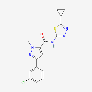 3-(3-chlorophenyl)-N-(5-cyclopropyl-1,3,4-thiadiazol-2-yl)-1-methyl-1H-pyrazole-5-carboxamide