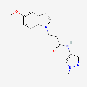 3-(5-methoxy-1H-indol-1-yl)-N-(1-methyl-1H-pyrazol-4-yl)propanamide