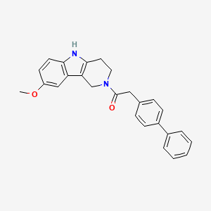 molecular formula C26H24N2O2 B14933867 2-(biphenyl-4-yl)-1-(8-methoxy-1,3,4,5-tetrahydro-2H-pyrido[4,3-b]indol-2-yl)ethanone 