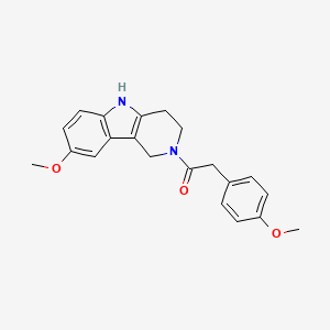 molecular formula C21H22N2O3 B14933871 2-(4-methoxyphenyl)-1-(8-methoxy-1,3,4,5-tetrahydro-2H-pyrido[4,3-b]indol-2-yl)ethanone 