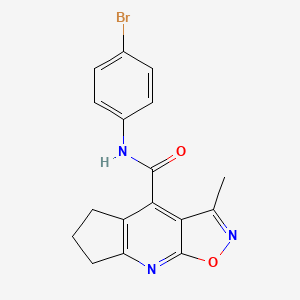 N-(4-bromophenyl)-3-methyl-6,7-dihydro-5H-cyclopenta[b][1,2]oxazolo[4,5-e]pyridine-4-carboxamide