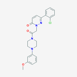 molecular formula C23H23ClN4O3 B14933958 6-(2-chlorophenyl)-2-{2-[4-(3-methoxyphenyl)piperazin-1-yl]-2-oxoethyl}pyridazin-3(2H)-one 