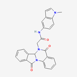 2-(5,11-dioxo-6a,11-dihydroisoindolo[2,1-a]quinazolin-6(5H)-yl)-N-(1-methyl-1H-indol-5-yl)acetamide