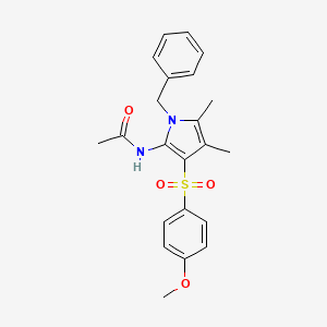 N-{1-benzyl-3-[(4-methoxyphenyl)sulfonyl]-4,5-dimethyl-1H-pyrrol-2-yl}acetamide