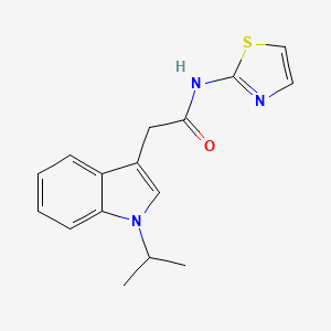 2-[1-(propan-2-yl)-1H-indol-3-yl]-N-(1,3-thiazol-2-yl)acetamide