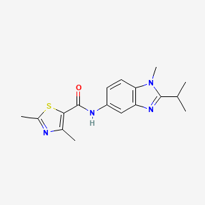 molecular formula C17H20N4OS B14934015 2,4-dimethyl-N-[1-methyl-2-(propan-2-yl)-1H-benzimidazol-5-yl]-1,3-thiazole-5-carboxamide 