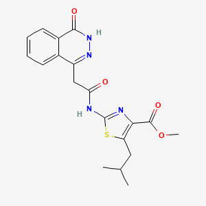 Methyl 5-(2-methylpropyl)-2-{[(4-oxo-3,4-dihydrophthalazin-1-yl)acetyl]amino}-1,3-thiazole-4-carboxylate