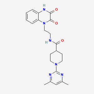 molecular formula C22H26N6O3 B14934025 1-(4,6-dimethylpyrimidin-2-yl)-N-(2-(3-hydroxy-2-oxoquinoxalin-1(2H)-yl)ethyl)piperidine-4-carboxamide 