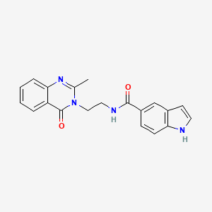 molecular formula C20H18N4O2 B14934035 N-[2-(2-methyl-4-oxoquinazolin-3(4H)-yl)ethyl]-1H-indole-5-carboxamide 