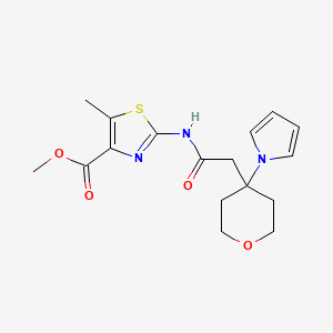 methyl 5-methyl-2-({[4-(1H-pyrrol-1-yl)tetrahydro-2H-pyran-4-yl]acetyl}amino)-1,3-thiazole-4-carboxylate