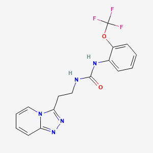 molecular formula C16H14F3N5O2 B14934041 N-(2-[1,2,4]Triazolo[4,3-A]pyridin-3-ylethyl)-N'-[2-(trifluoromethoxy)phenyl]urea 