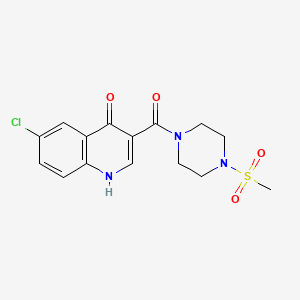 (6-Chloro-4-hydroxyquinolin-3-yl)[4-(methylsulfonyl)piperazin-1-yl]methanone