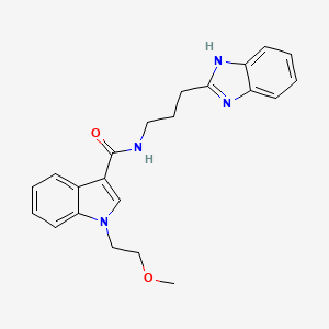 molecular formula C22H24N4O2 B14934069 N-[3-(1H-benzimidazol-2-yl)propyl]-1-(2-methoxyethyl)-1H-indole-3-carboxamide 