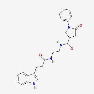 N-(2-{[3-(1H-indol-3-yl)propanoyl]amino}ethyl)-5-oxo-1-phenylpyrrolidine-3-carboxamide