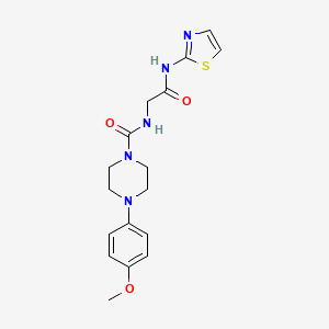 molecular formula C17H21N5O3S B14934095 4-(4-methoxyphenyl)-N-(2-oxo-2-(thiazol-2-ylamino)ethyl)piperazine-1-carboxamide 