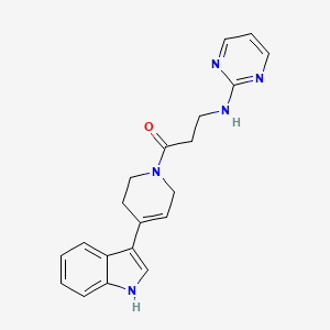 molecular formula C20H21N5O B14934115 1-[4-(1H-indol-3-yl)-3,6-dihydro-1(2H)-pyridinyl]-3-(2-pyrimidinylamino)-1-propanone 