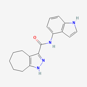 N-(1H-indol-4-yl)-2,4,5,6,7,8-hexahydrocyclohepta[c]pyrazole-3-carboxamide