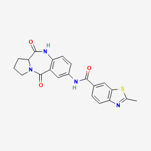 N-(5,11-dioxo-2,3,5,10,11,11a-hexahydro-1H-pyrrolo[2,1-c][1,4]benzodiazepin-7-yl)-2-methyl-1,3-benzothiazole-6-carboxamide