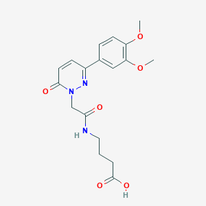 molecular formula C18H21N3O6 B14934140 4-({[3-(3,4-dimethoxyphenyl)-6-oxopyridazin-1(6H)-yl]acetyl}amino)butanoic acid 