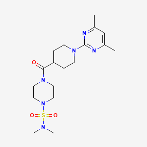 molecular formula C18H30N6O3S B14934143 4-{[1-(4,6-dimethylpyrimidin-2-yl)piperidin-4-yl]carbonyl}-N,N-dimethylpiperazine-1-sulfonamide 