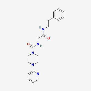 molecular formula C20H25N5O2 B14934160 N-{2-oxo-2-[(2-phenylethyl)amino]ethyl}-4-(pyridin-2-yl)piperazine-1-carboxamide 