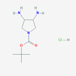molecular formula C9H20ClN3O2 B1493418 Tert-butyl 3,4-diaminopyrrolidine-1-carboxylate;hydrochloride 