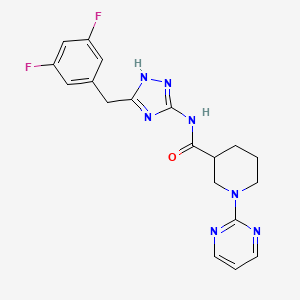 molecular formula C19H19F2N7O B14934182 C19H19F2N7O 