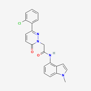 molecular formula C21H17ClN4O2 B14934192 2-[3-(2-chlorophenyl)-6-oxopyridazin-1(6H)-yl]-N-(1-methyl-1H-indol-4-yl)acetamide 