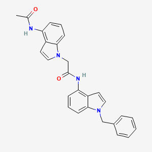 molecular formula C27H24N4O2 B14934207 2-[4-(acetylamino)-1H-indol-1-yl]-N-(1-benzyl-1H-indol-4-yl)acetamide 