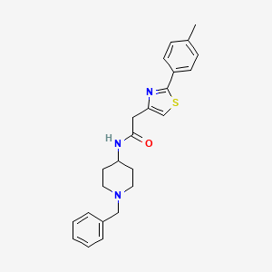 molecular formula C24H27N3OS B14934211 N-(1-benzylpiperidin-4-yl)-2-[2-(4-methylphenyl)-1,3-thiazol-4-yl]acetamide 