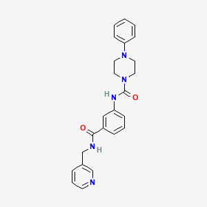 4-phenyl-N-{3-[(pyridin-3-ylmethyl)carbamoyl]phenyl}piperazine-1-carboxamide