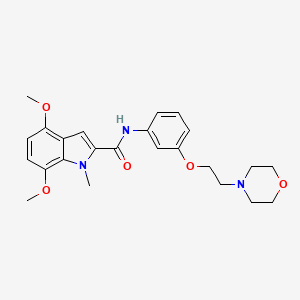 4,7-dimethoxy-1-methyl-N-{3-[2-(morpholin-4-yl)ethoxy]phenyl}-1H-indole-2-carboxamide