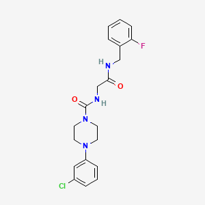 4-(3-chlorophenyl)-N-{2-[(2-fluorobenzyl)amino]-2-oxoethyl}piperazine-1-carboxamide