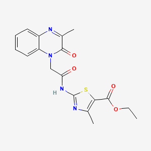 ethyl 4-methyl-2-{[(3-methyl-2-oxoquinoxalin-1(2H)-yl)acetyl]amino}-1,3-thiazole-5-carboxylate